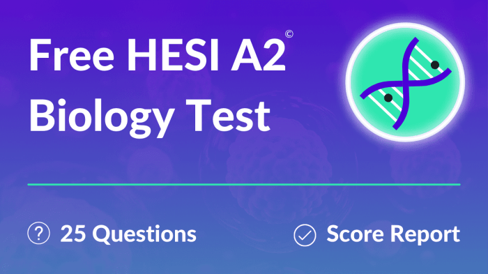 Test hesi biology practice a2