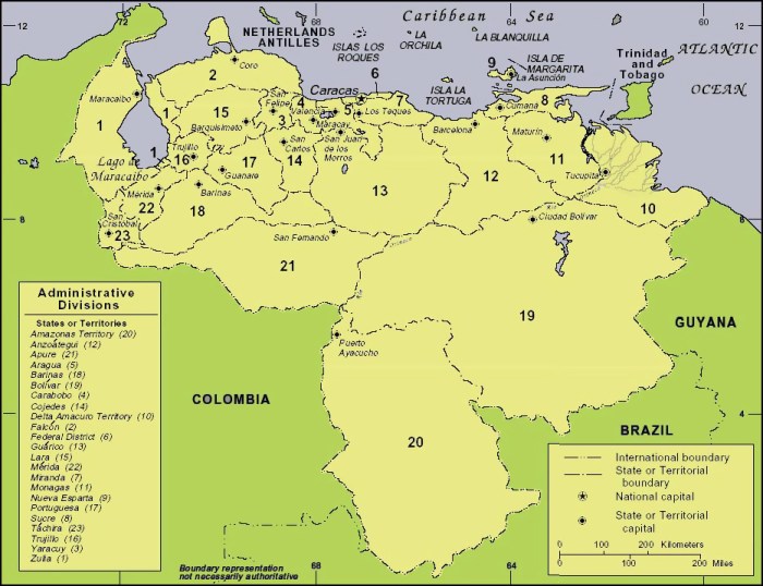 Label the map of venezuela according to panorama