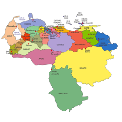 Label the map of venezuela according to panorama