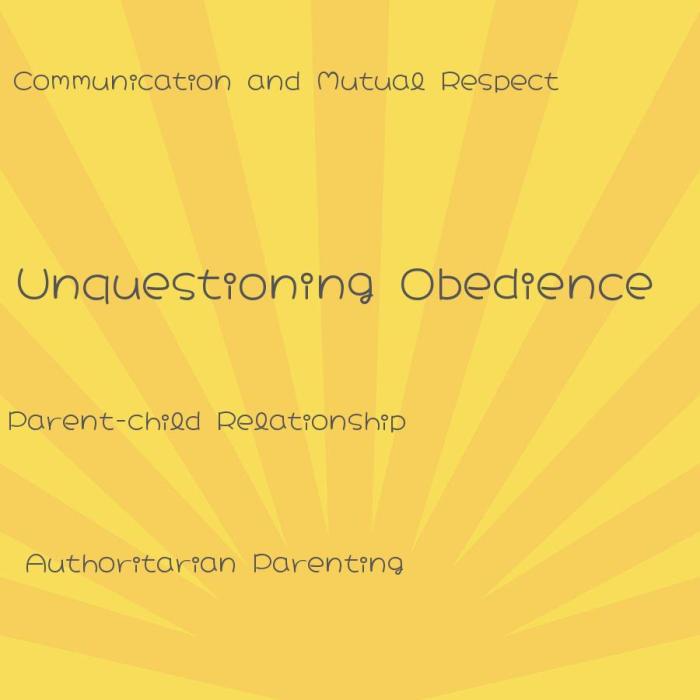 When parents expect unquestioning obedience